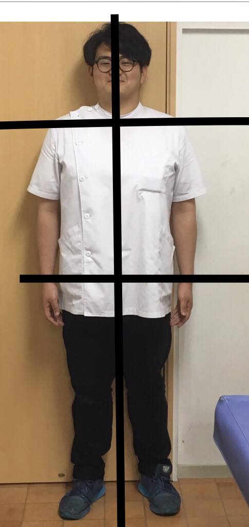 姿勢チェック左右のバランス